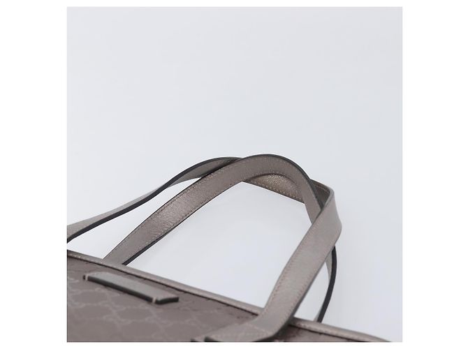 GUCCI GG Implementation Tote Bag PVC Leather Silver 211138 - vista 8