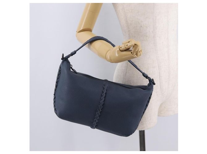 Bottega Veneta INTRECCIATO Shoulder Bag Leather Blue - vista 23