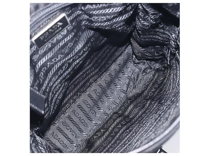 PRADA Shoulder Bag Nylon Black Silver - vista 11