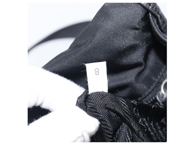 PRADA Shoulder Bag Nylon Black Silver - vista 12