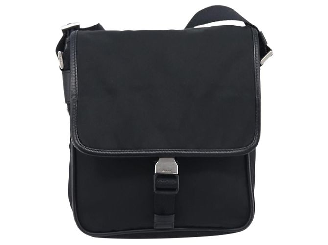 PRADA Shoulder Bag Nylon Black Silver - vista 13