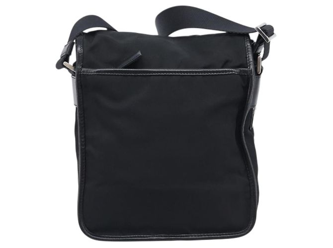 PRADA Shoulder Bag Nylon Black Silver - vista 2