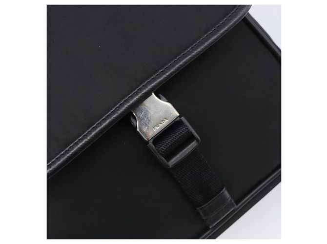 PRADA Shoulder Bag Nylon Black Silver - vista 20