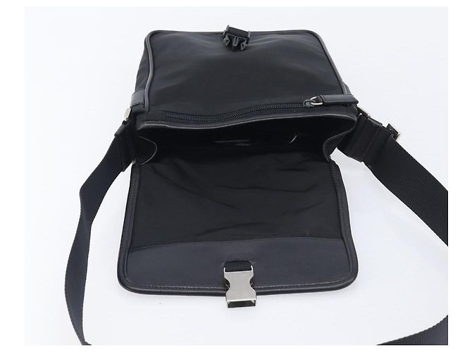 PRADA Shoulder Bag Nylon Black Silver - vista 21