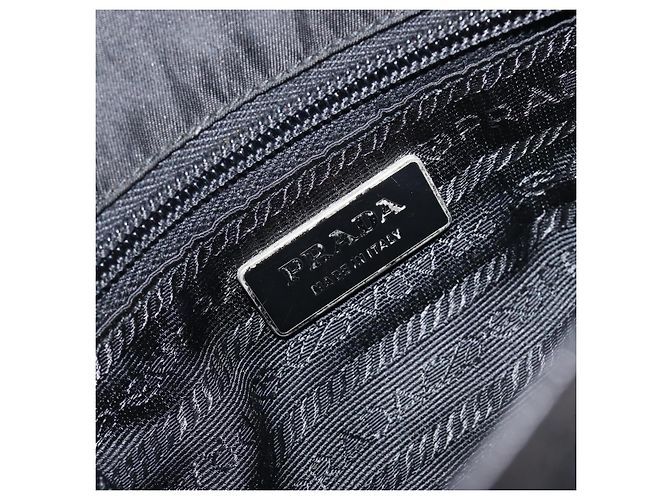 PRADA Shoulder Bag Nylon Black Silver - vista 22