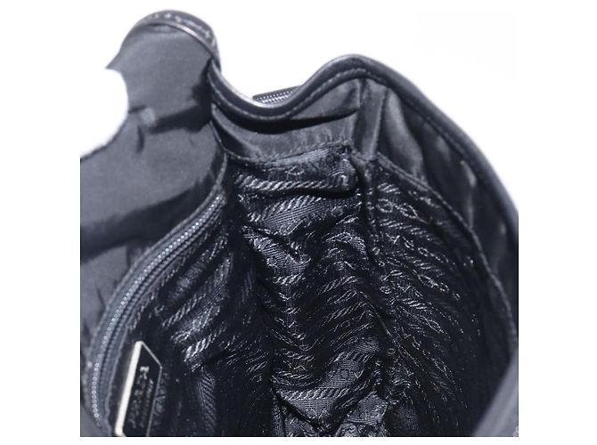 PRADA Shoulder Bag Nylon Black Silver - vista 23