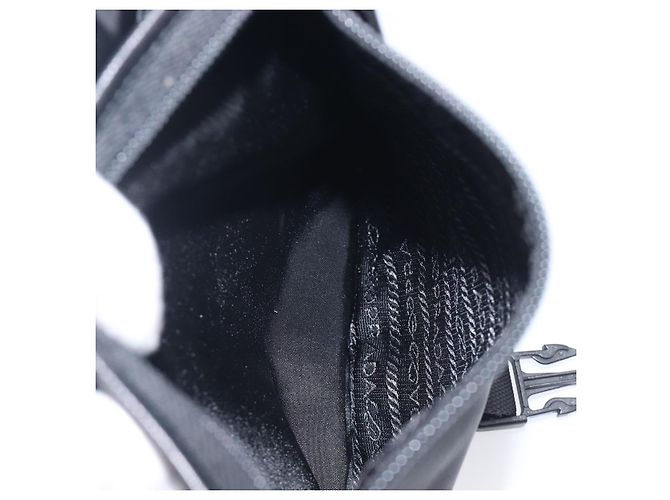 PRADA Shoulder Bag Nylon Black Silver - vista 29