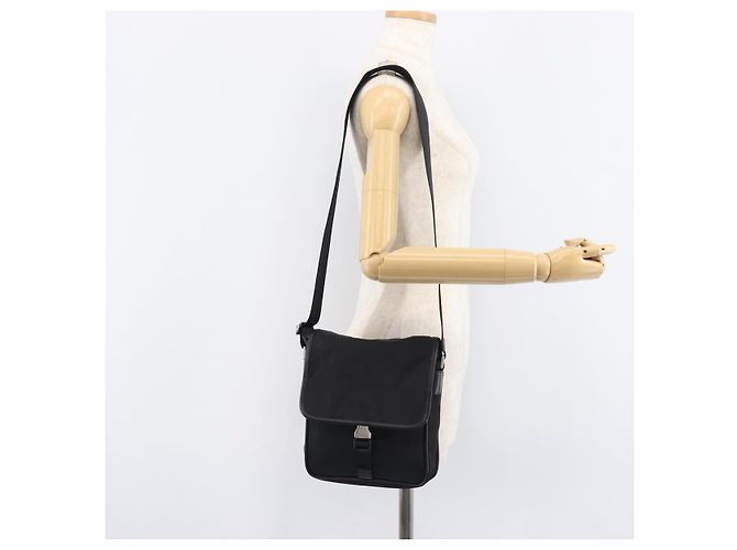 PRADA Shoulder Bag Nylon Black Silver - vista 30