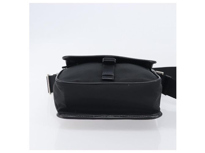 PRADA Shoulder Bag Nylon Black Silver - vista 5