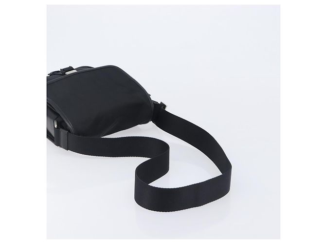 PRADA Shoulder Bag Nylon Black Silver - vista 7