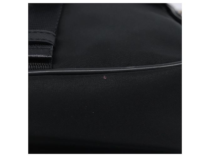 PRADA Shoulder Bag Nylon Black Silver - vista 8