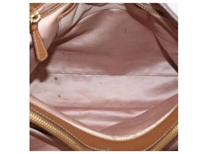 Miu Miu Hand Bag Leather 2way Brown Gold - vista 11