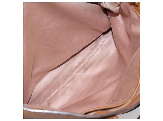 Miu Miu Hand Bag Leather 2way Brown Gold - vista 12