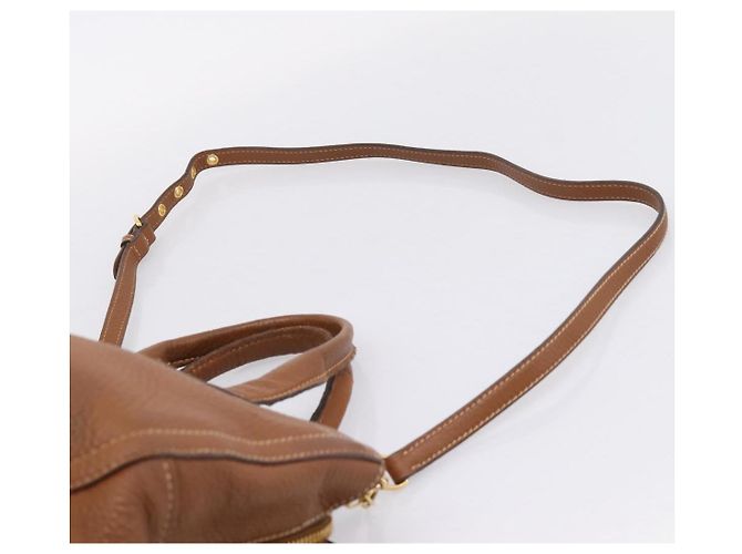 Miu Miu Hand Bag Leather 2way Brown Gold - vista 15