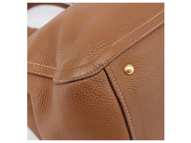 Miu Miu Hand Bag Leather 2way Brown Gold - vista 16
