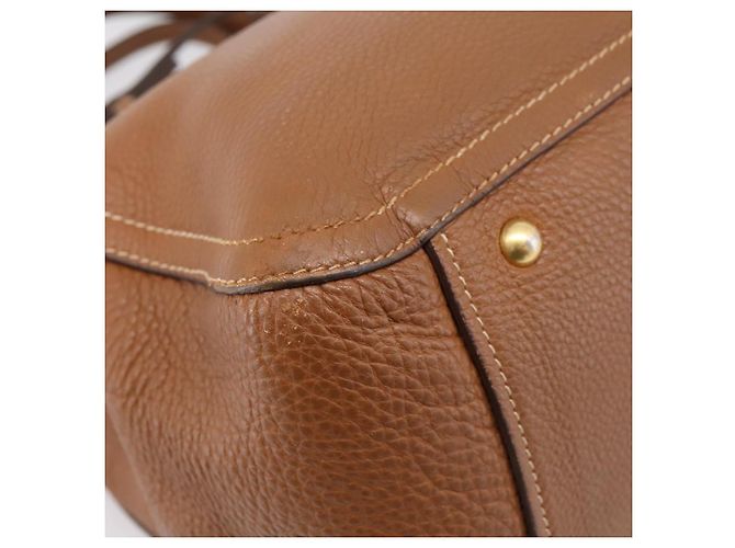 Miu Miu Hand Bag Leather 2way Brown Gold - vista 18