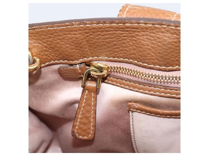 Miu Miu Hand Bag Leather 2way Brown Gold - vista 23