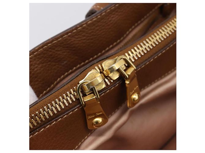 Miu Miu Hand Bag Leather 2way Brown Gold - vista 25