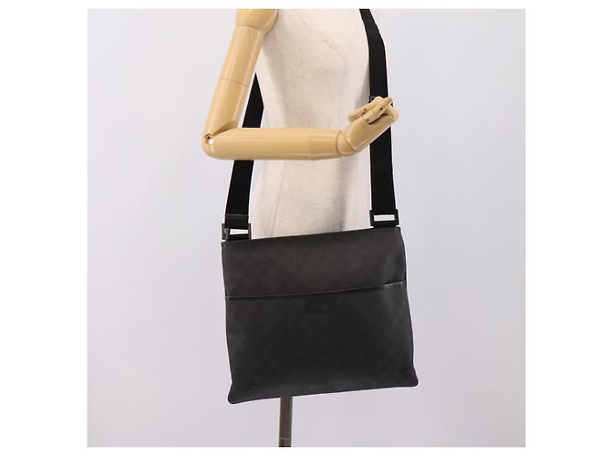 GUCCI GG Supreme Shoulder Bag PVC Black 162904 - vista 27