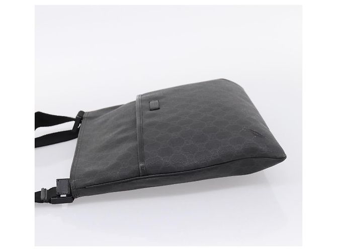 GUCCI GG Supreme Shoulder Bag PVC Black 162904 - vista 4