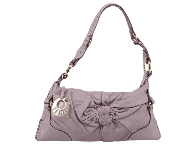 FENDI Shoulder Bag Leather Purple Gold 8BR414 - vista 2