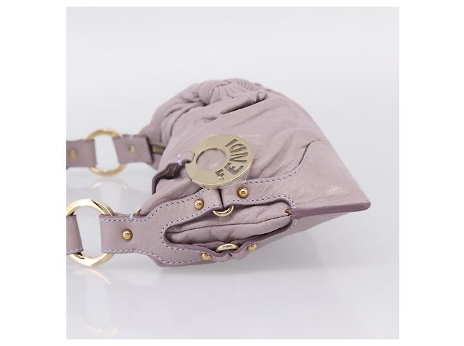FENDI Shoulder Bag Leather Purple Gold 8BR414 - vista 4