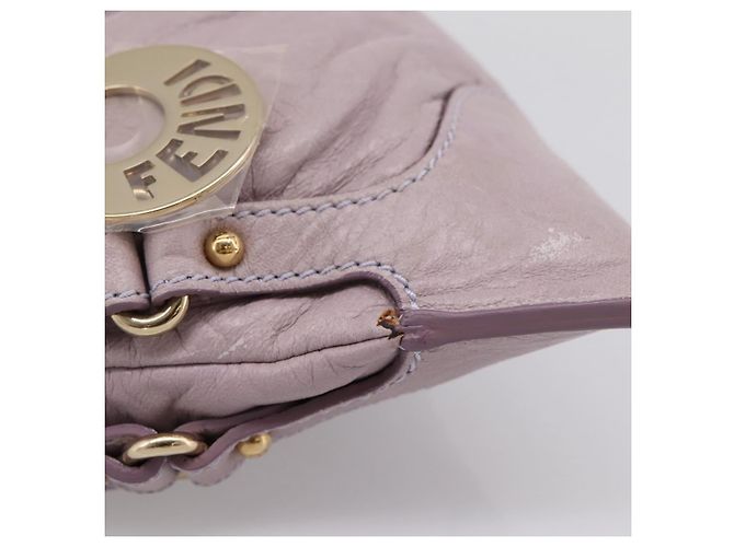 FENDI Shoulder Bag Leather Purple Gold 8BR414 - vista 5