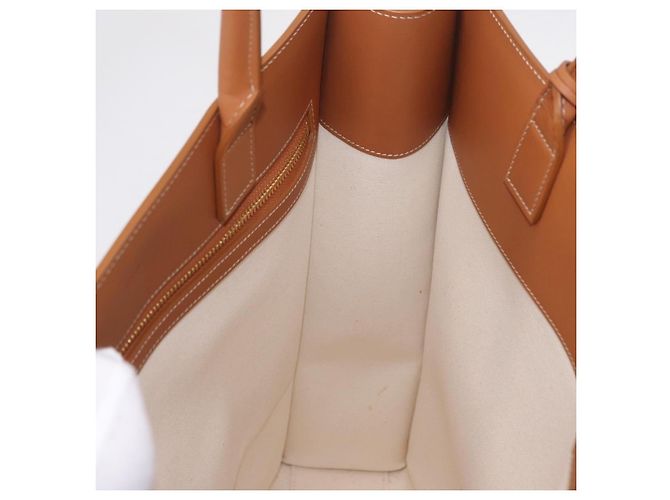 Céline CELINE Vertical Cabas Large Hand Bag Canvas Ivory Gold Tone - vista 19