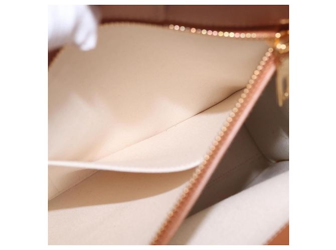 Céline CELINE Vertical Cabas Large Hand Bag Canvas Ivory Gold Tone - vista 23