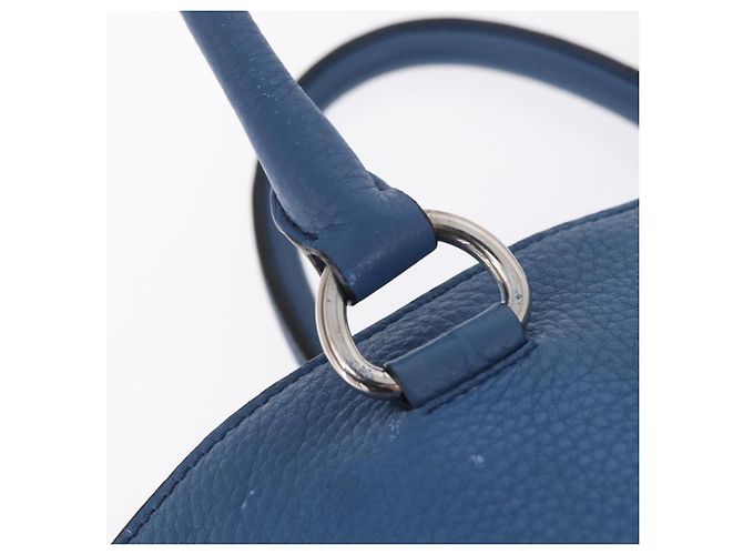 PRADA Tote Bag Leather 2way Blue Silver - vista 12
