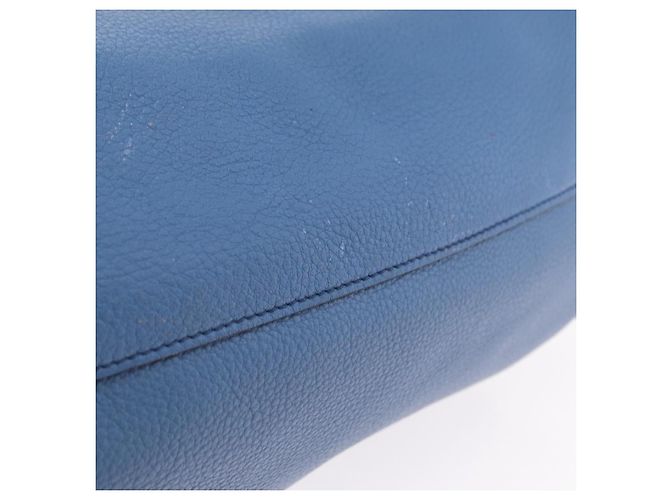 PRADA Tote Bag Leather 2way Blue Silver - vista 18