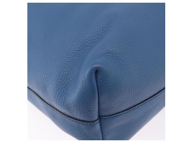 PRADA Tote Bag Leather 2way Blue Silver - vista 21