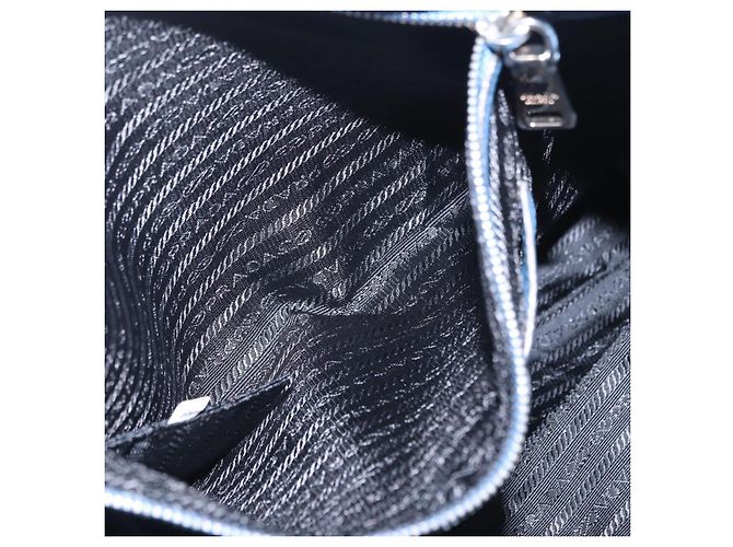 PRADA Tote Bag Leather 2way Blue Silver - vista 30