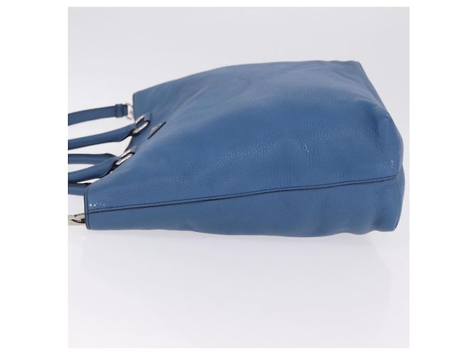 PRADA Tote Bag Leather 2way Blue Silver - vista 5