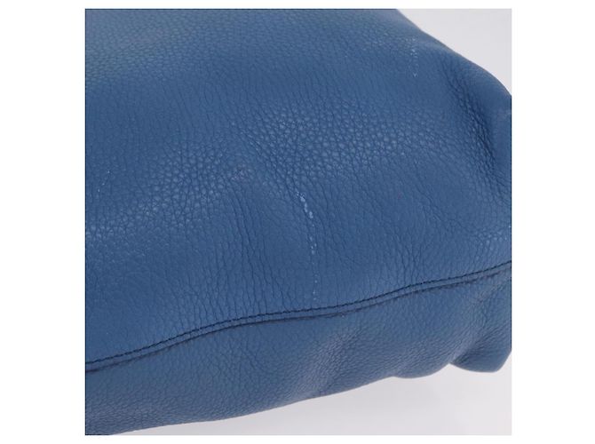 PRADA Tote Bag Leather 2way Blue Silver - vista 6