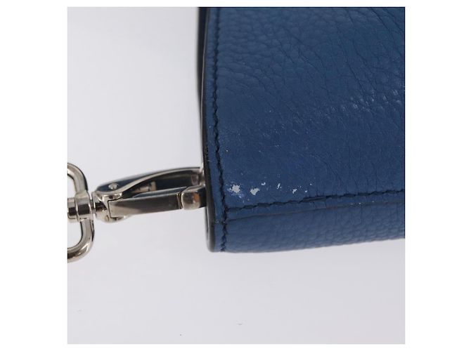 PRADA Tote Bag Leather 2way Blue Silver - vista 7