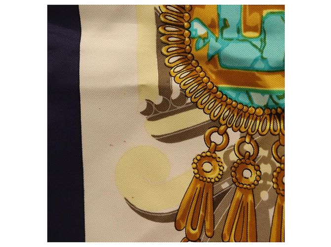 Hermès HERMES Carre 90 Scarf  Mexico  Silk Navy - vista 17