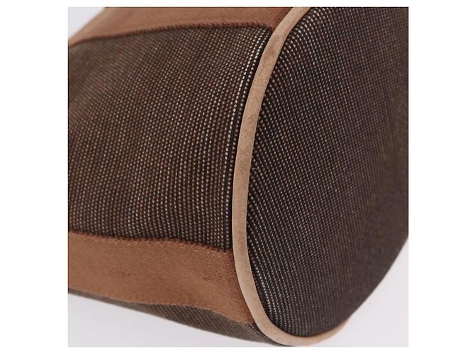 Hermès HERMES Sakso PM Hand Bag Canvas Brown Silver - vista 11