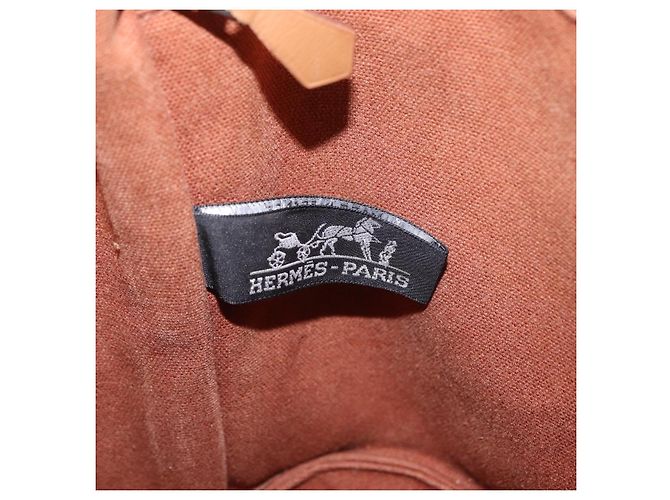 Hermès HERMES Sakso PM Hand Bag Canvas Brown Silver - vista 16