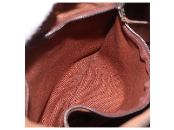 Hermès HERMES Sakso PM Hand Bag Canvas Brown Silver - vista 21