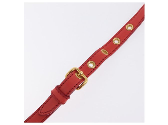 Miu Miu Matelasse Hand Bag Leather 2way Orange Gold - vista 16