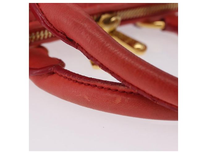 Miu Miu Matelasse Hand Bag Leather 2way Orange Gold - vista 9