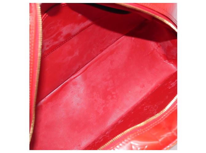 LOUIS VUITTON Monogram Vernis Sutton Hand Bag Red M91080 LV - vista 10