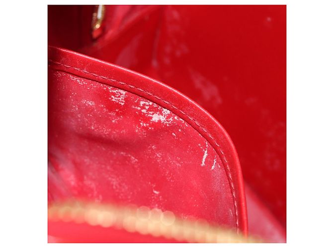 LOUIS VUITTON Monogram Vernis Sutton Hand Bag Red M91080 LV - vista 11