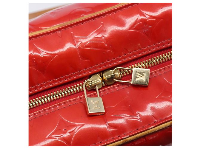 LOUIS VUITTON Monogram Vernis Sutton Hand Bag Red M91080 LV - vista 22