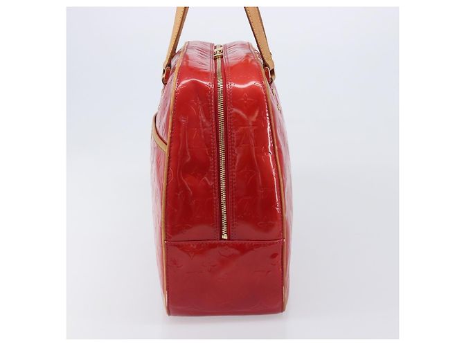 LOUIS VUITTON Monogram Vernis Sutton Hand Bag Red M91080 LV - vista 3