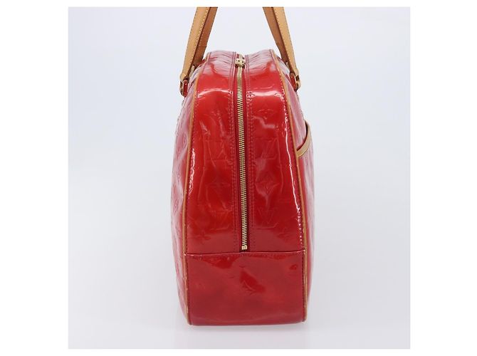 LOUIS VUITTON Monogram Vernis Sutton Hand Bag Red M91080 LV - vista 4