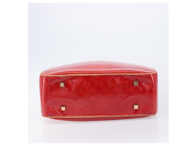 LOUIS VUITTON Monogram Vernis Sutton Hand Bag Red M91080 LV - vista 5