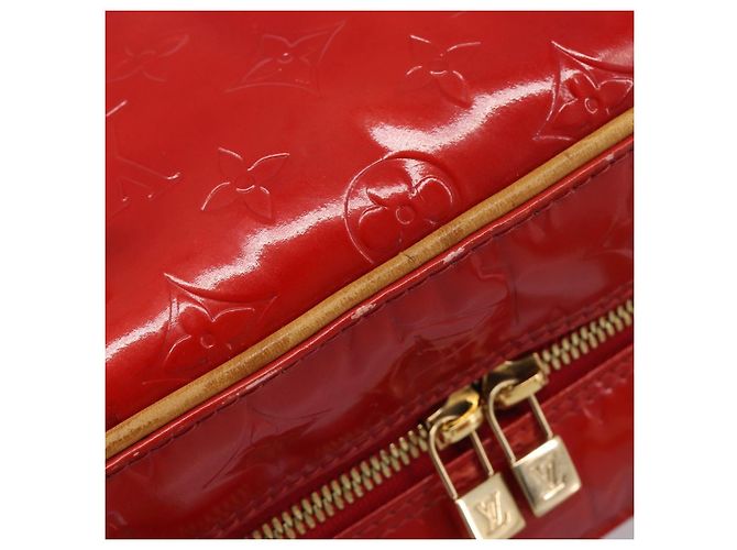 LOUIS VUITTON Monogram Vernis Sutton Hand Bag Red M91080 LV - vista 8