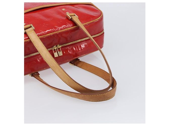 LOUIS VUITTON Monogram Vernis Sutton Hand Bag Red M91080 LV - vista 9